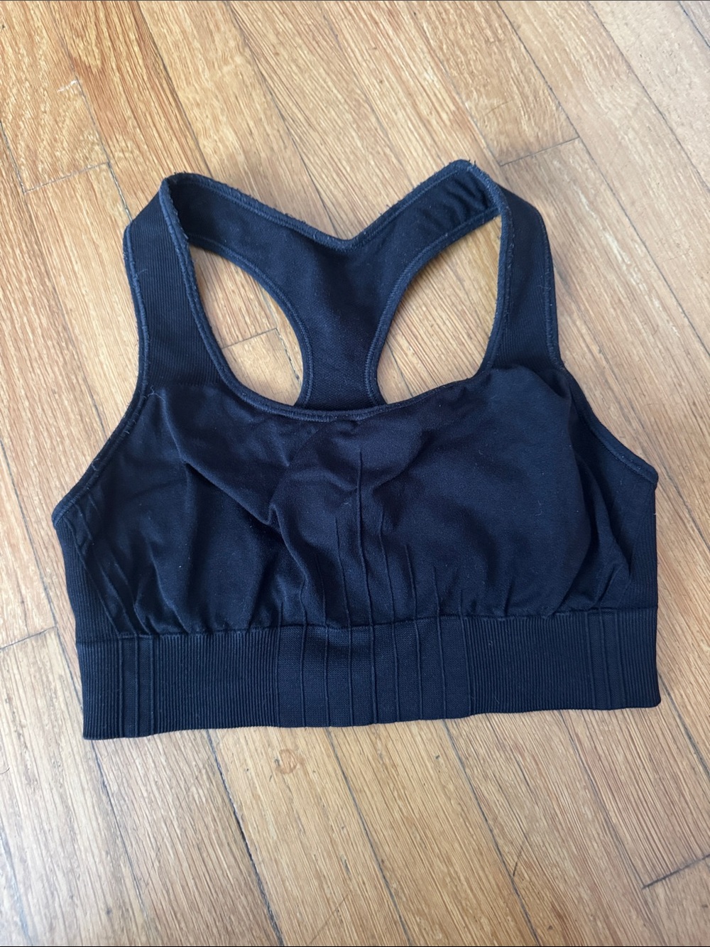 Champion Black Racerback Seamless Sports Bra, Size XS 🖤